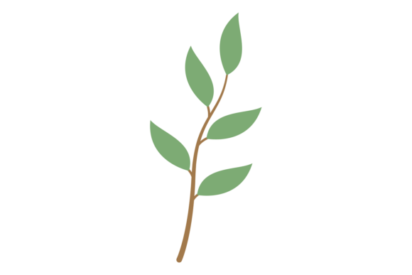 Branch with Leaves: A Botanical Decorative Element for Natural Design