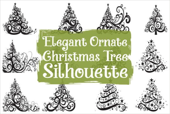 Decorative Holiday Tree Silhouette