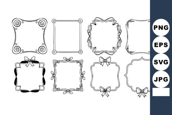 Decorative Vintage Frames with Bows: Timeless Elegance