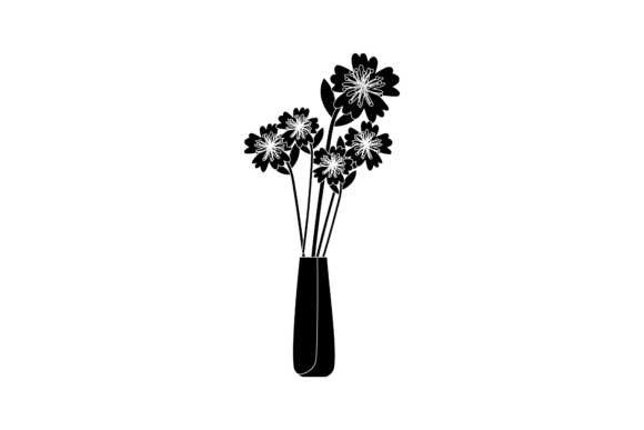Elegant Botanicals: The Allure of Flowers Decorative in Vase Black Color