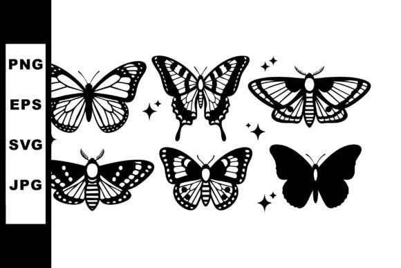 Elegant Flutter: Using Butterfly Silhouettes in Your Projects