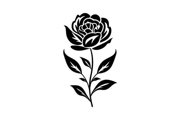 Elevate Your Designs with Decorative Floral Silhouette SVG