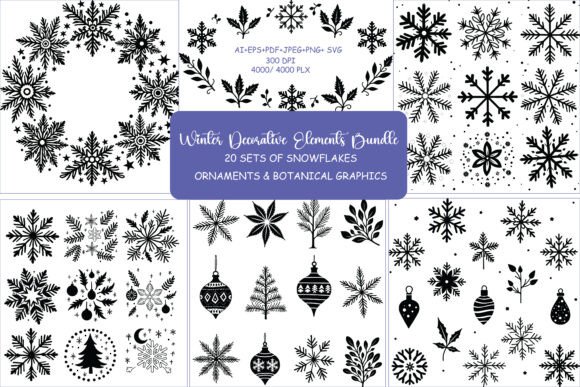 Elevate Your Winter Projects with Elegant Graphics
