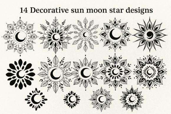 Explore the Magic of Decorative Sun Moon Star Designs