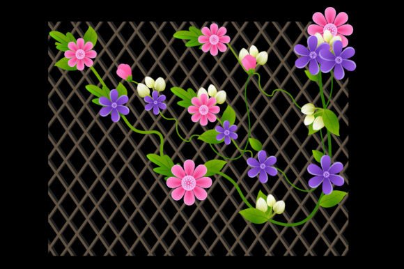 Pattern on Decorative Lattice: A Botanical Design Essential