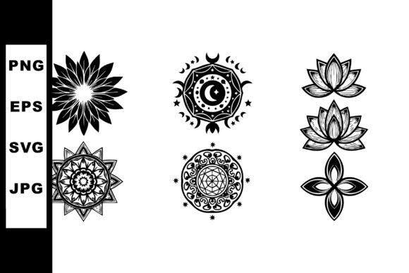 The Allure of Black and White Decorative Floral Mandal