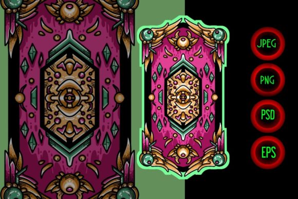 Vibrant Design with Colorfull Purple Decorative Ornament
